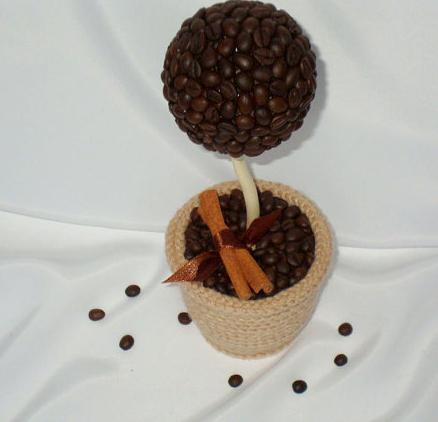 Topiary από κόκκους καφέ, ή Πώς να φτιάξετε τα δικά σας ευωδιαστά αναμνηστικά